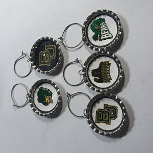 Lot of 5 Baylor University Bottle Cap Earings